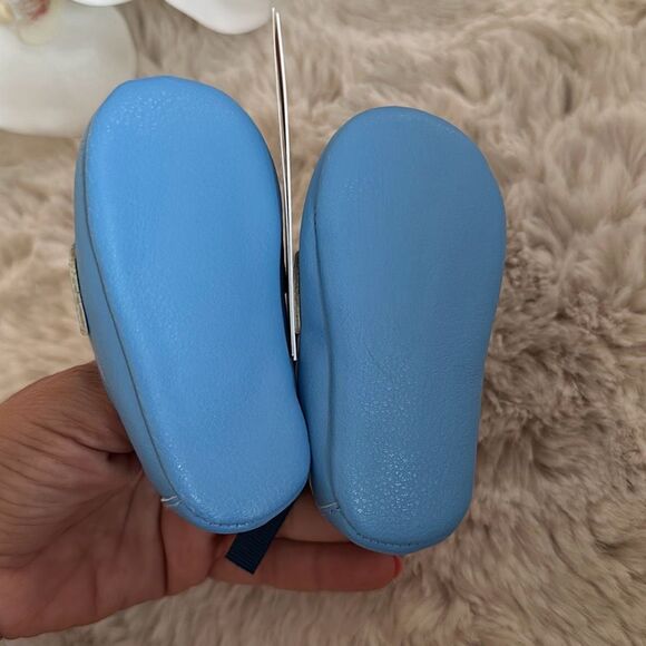 Janie & Jack Baby Penny Loafer in Blue Sky Size 3/6 Months - Picture 4 of 5